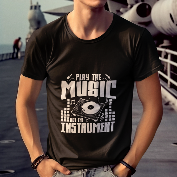T-Shirt Prime Play the Music Black and White