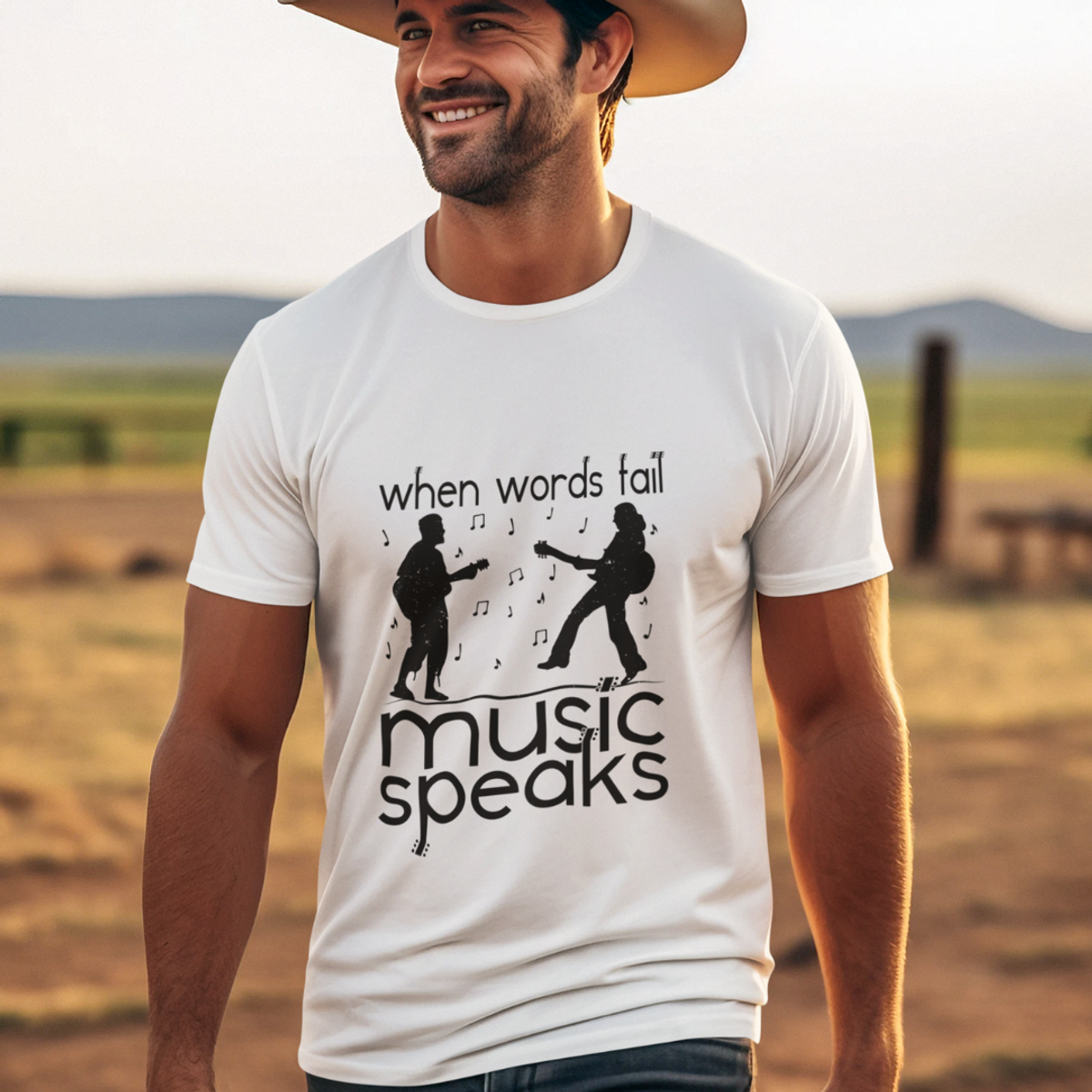 Nome do produto:  T-Shirt Prime Music Speaks White