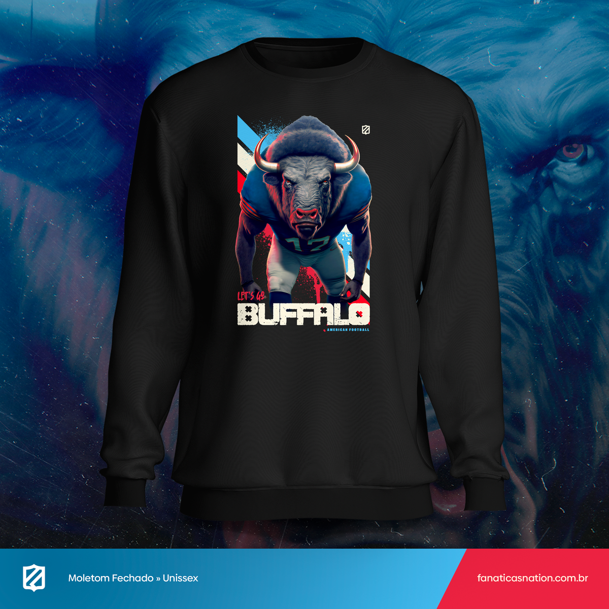 Nome do produto: Buffalo - Lets\'s Go Bisão (moletom)