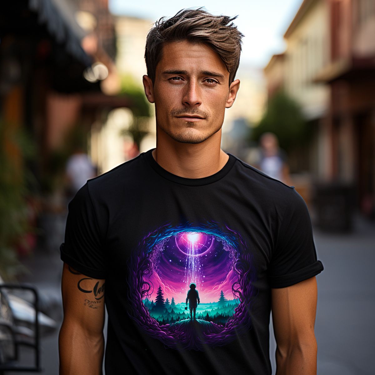 Nome do produto:   T-Shirt Camiseta Masculina Alien Quality - Jornada Astral