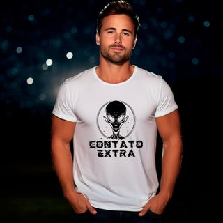 T-Shirt Alien Camiseta Masculina Contato Extra