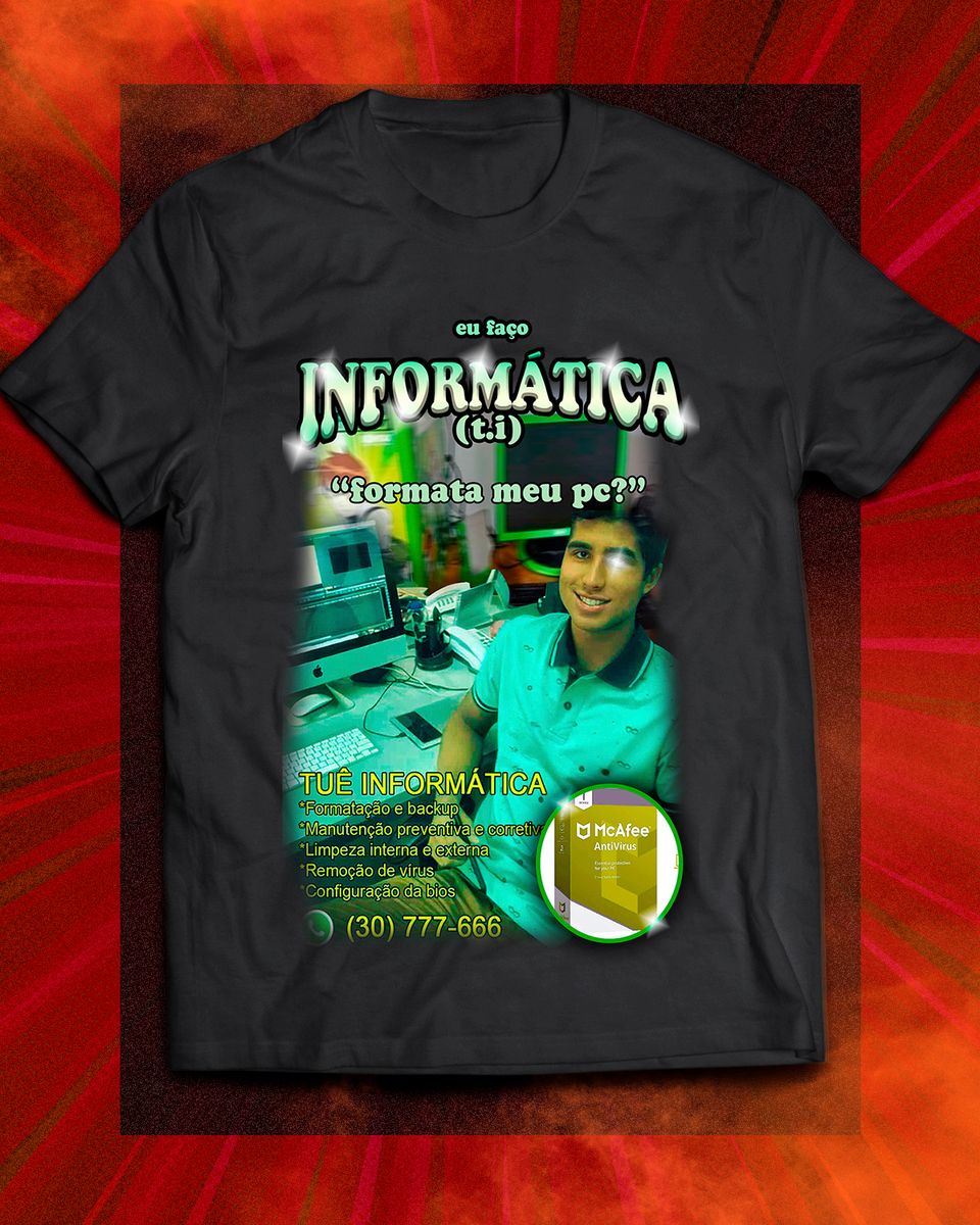 Nome do produto: Camiseta - Curso Informática/T.I