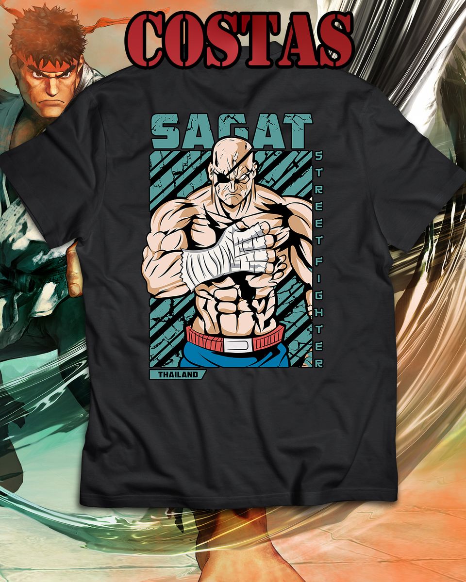 Nome do produto: Camiseta - Sagat Street Fighter (costas)