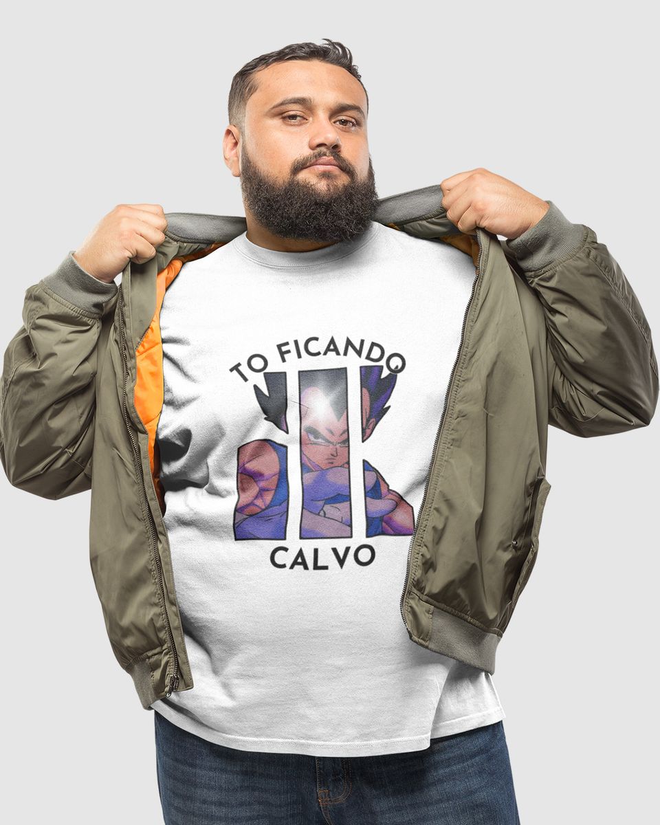 Nome do produto: Camiseta Plus Size - To ficando calvo