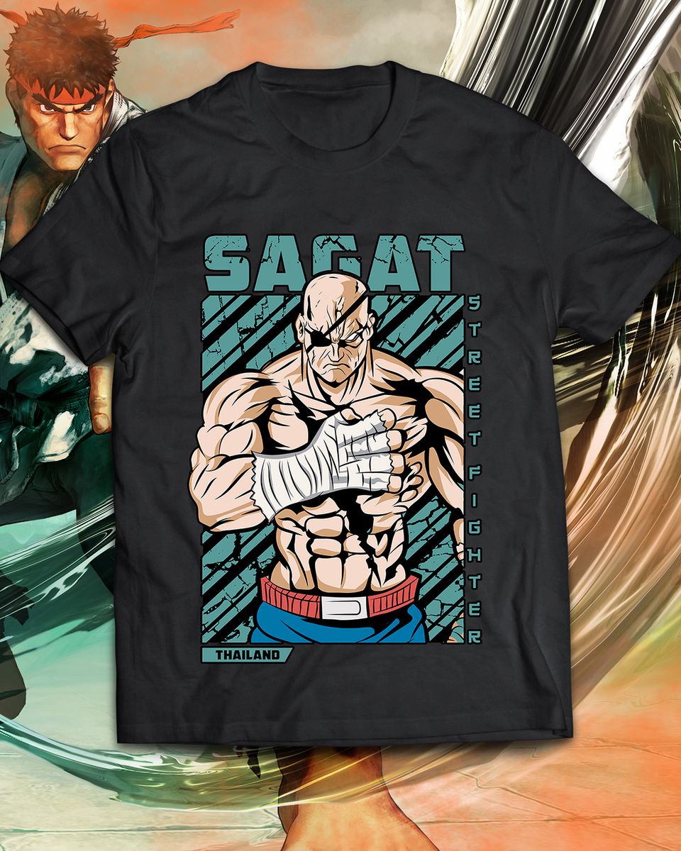 Nome do produto: Camiseta - Sagat Street Fighter