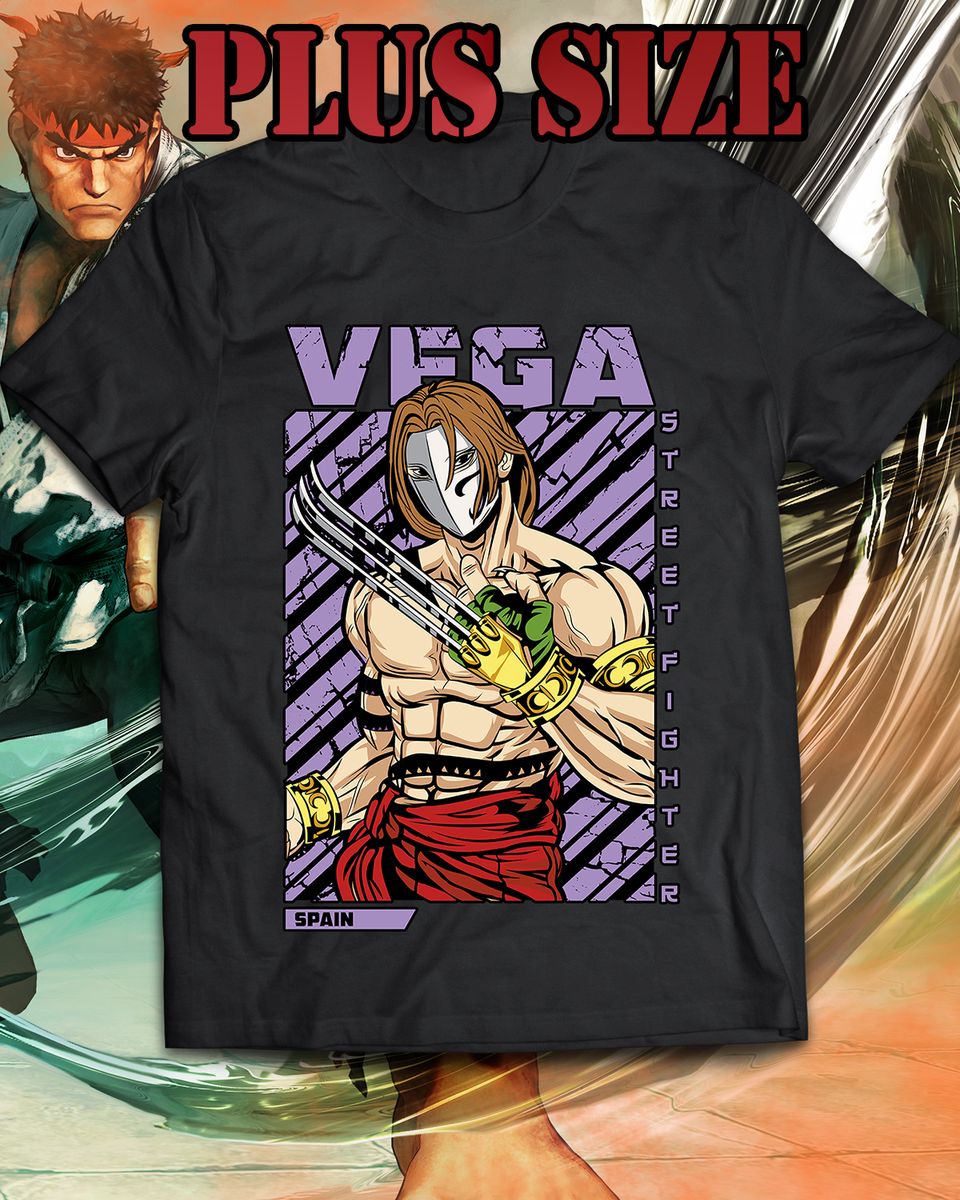 Nome do produto: Camiseta Plus Size - Vega Street Fighter