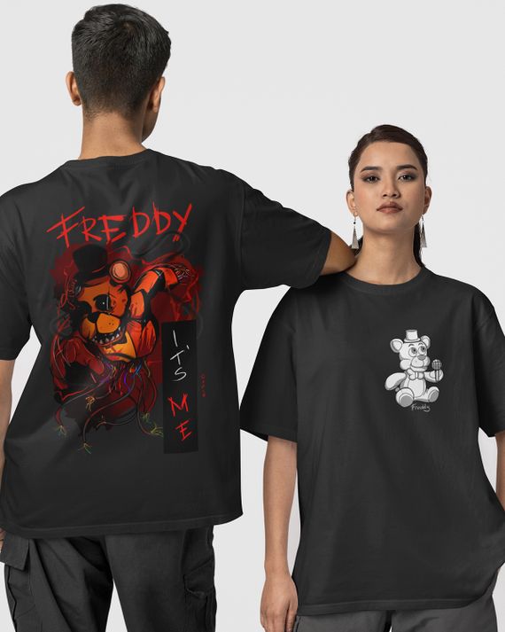Camiseta Unissex - Freddy FNAF (frente e costas)