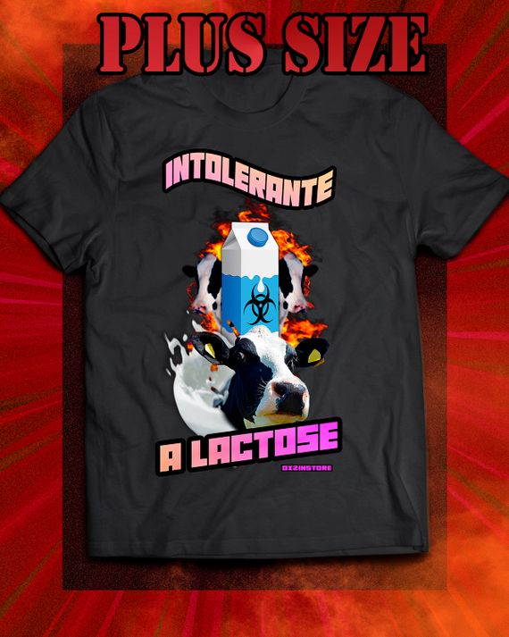 Camiseta Plus Size - Intolerante a lactose