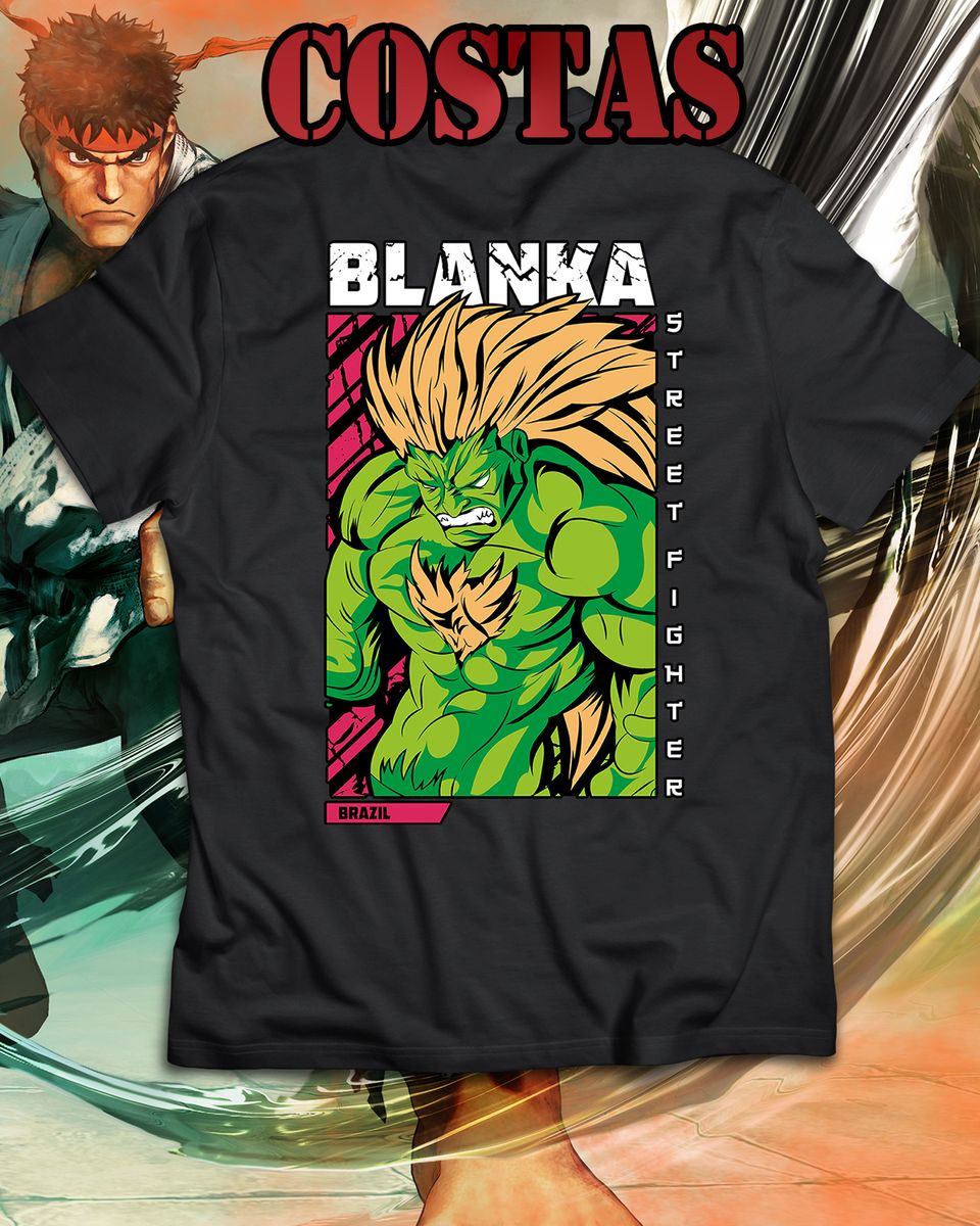 Nome do produto: Camiseta - Blanka Street Fighter (costas)