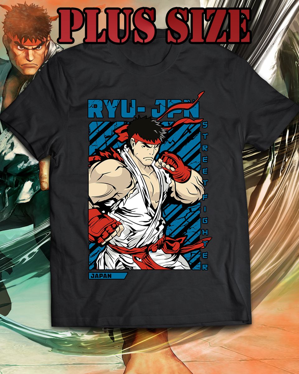 Nome do produto: Camiseta Plus Size - Ryu Street Fighter