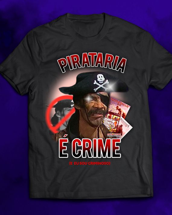 Camiseta - Pirataria é crime