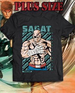 Camiseta Plus Size - Sagat Street Fighter