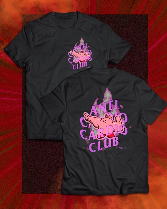 Camiseta - Kirby: Anti cardio club (estampa atras)
