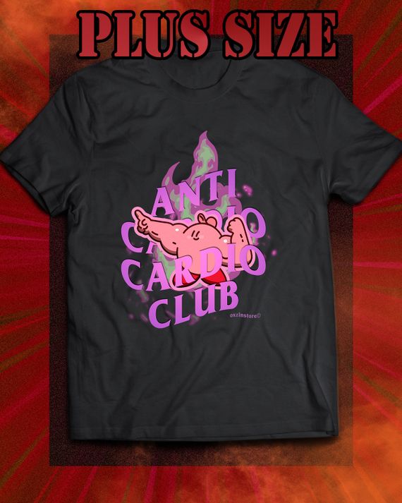 Camiseta Plus Size - Kirby: Anti cardio club