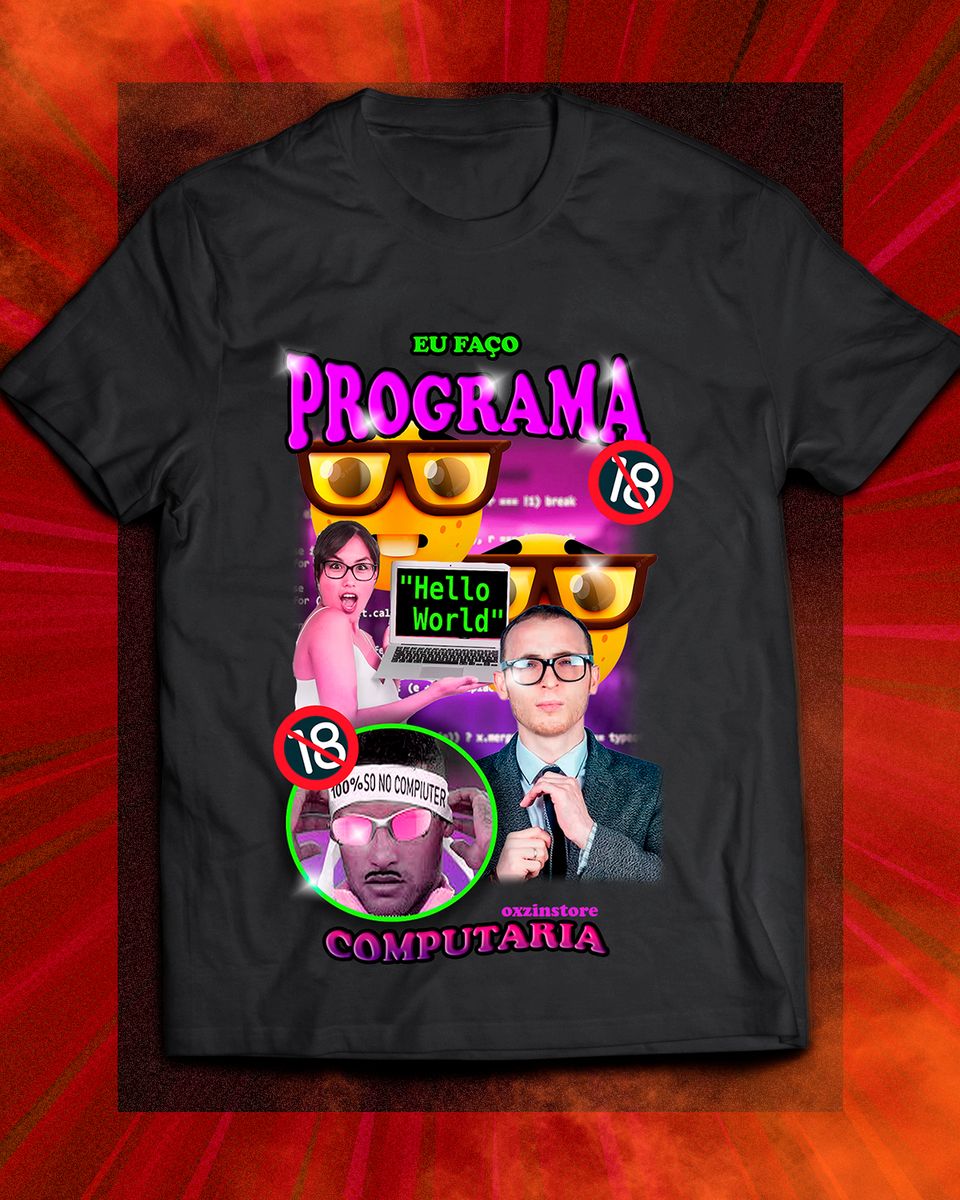 Nome do produto: Camiseta - Curso Programação (Computaria)