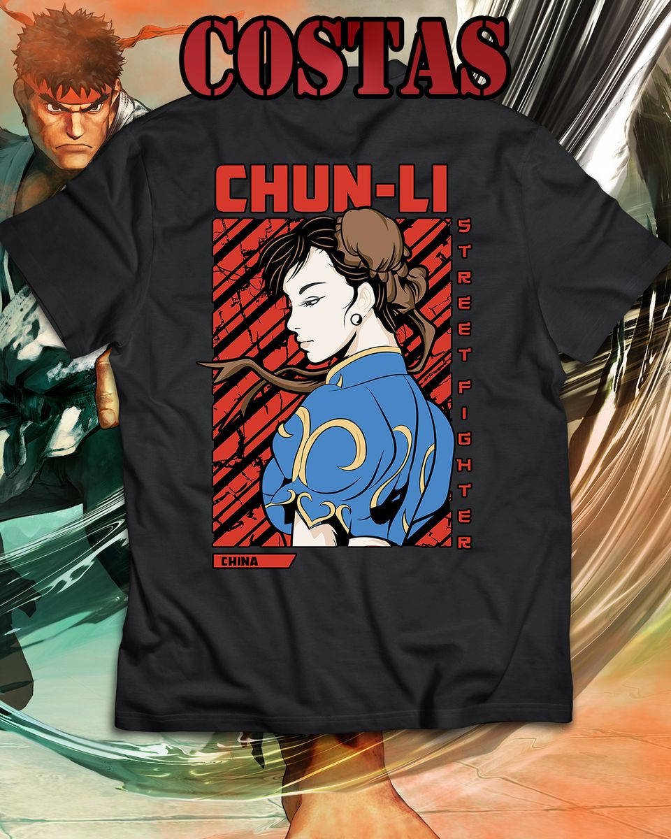 Nome do produto: Camiseta - Chun-li Street Fighter (costas)