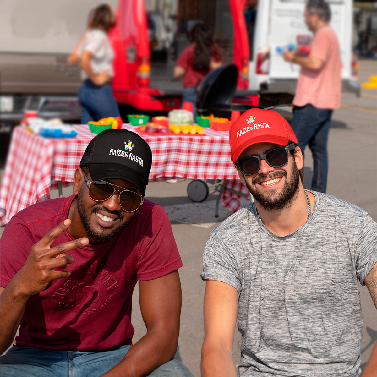 Nome do produto: Boné Americano com Tela Raízes Rasta