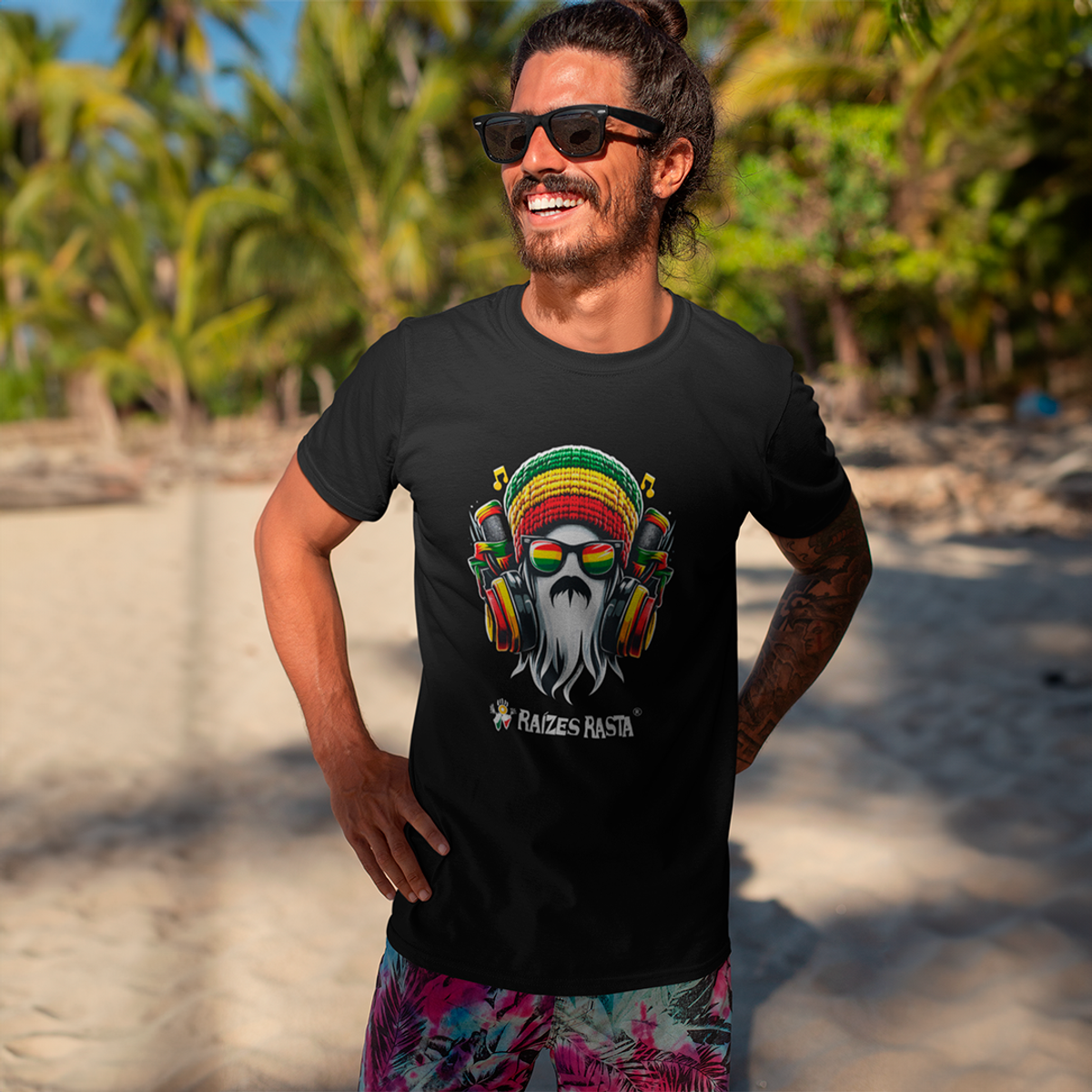 Nome do produto: Camiseta Prime Raízes Rasta Beard Sunglasses