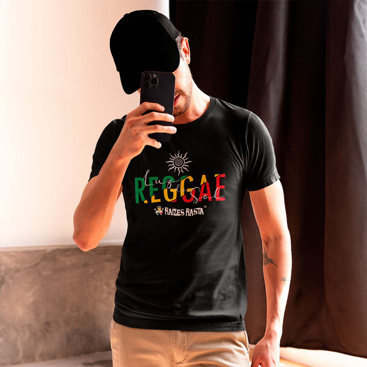 Nome do produto: Camiseta Prime - Raízes Rasta Luz do Sol