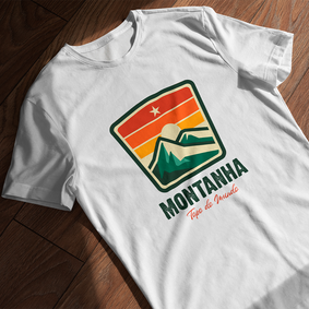 Camiseta Masculina Montanha Topo do Mundo