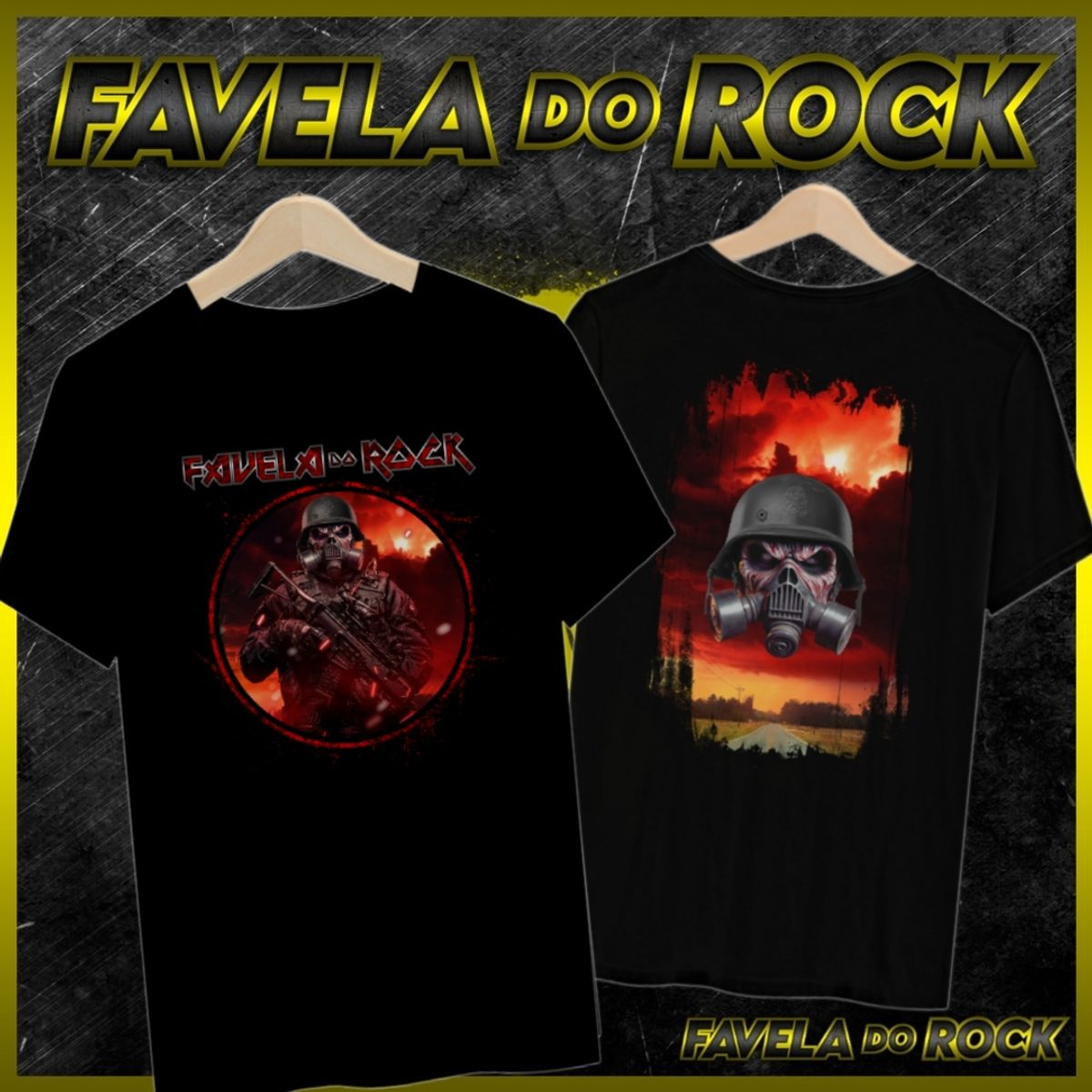 Nome do produto: CAMISA FAVELA DO ROCK - LANÇAMENTO