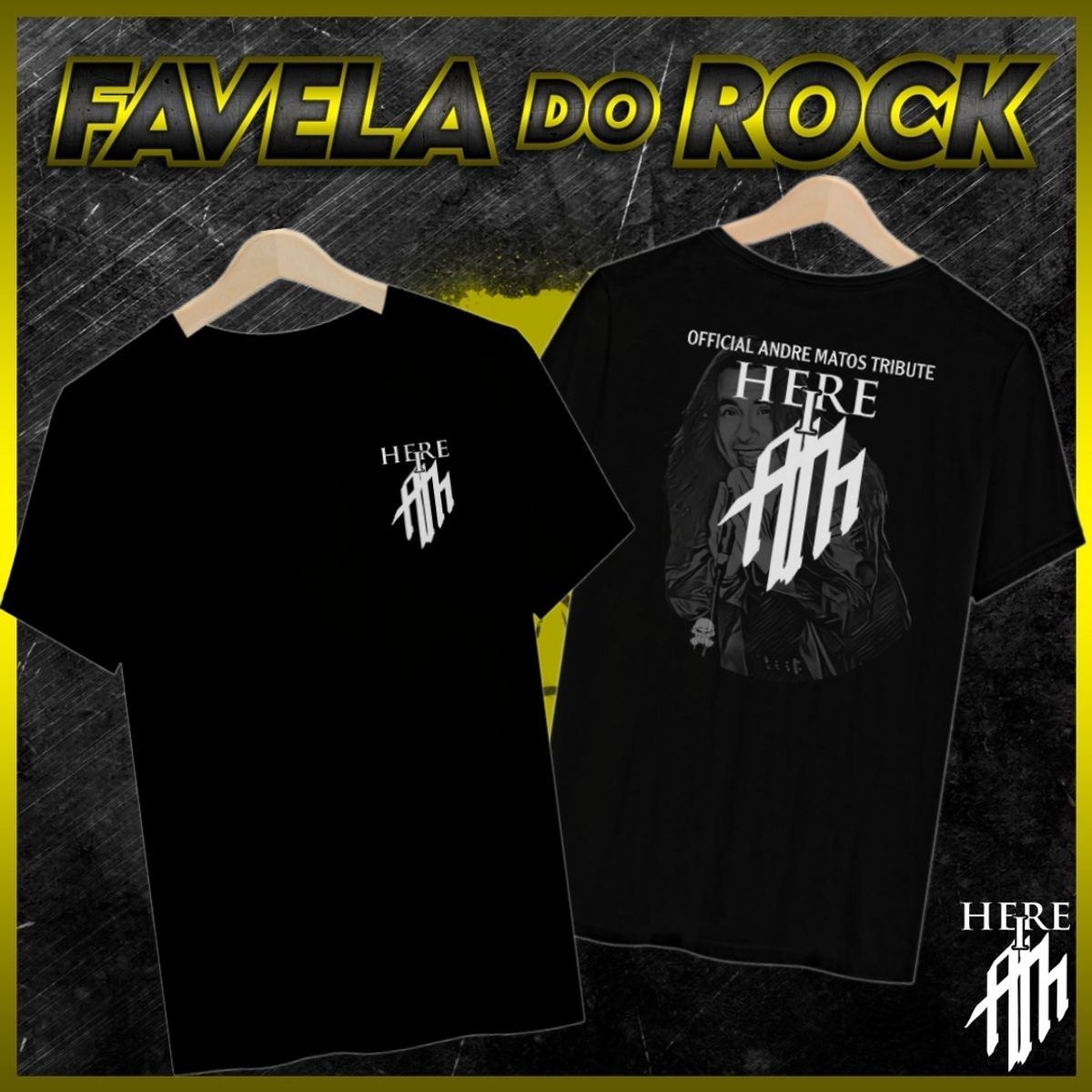 Nome do produto: CAMISA HERE I AM -  OFFICIAL ANDRE MATOS TRIBUTE