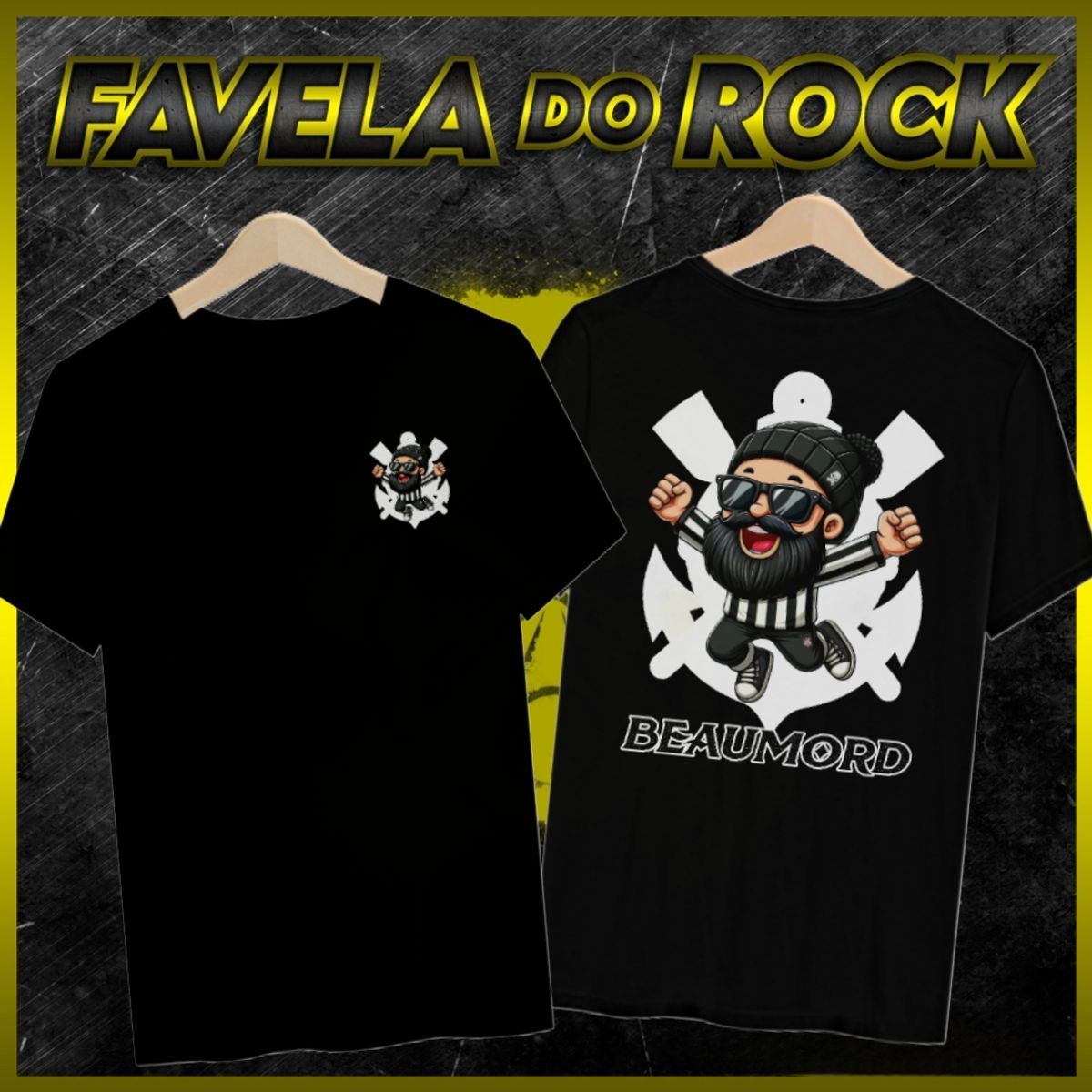 Nome do produto: CAMISA FAVELA DO ROCK - VICTOR BEAUMORD