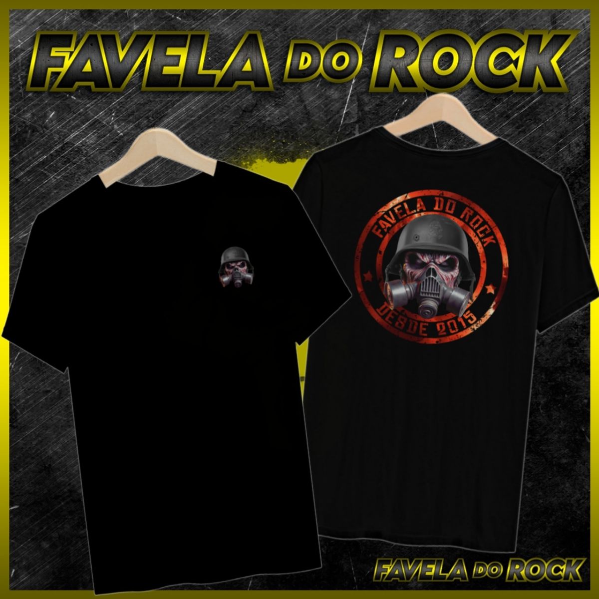 Nome do produto: CAMISA FAVELA DO ROCK - LANÇAMENTO 2024