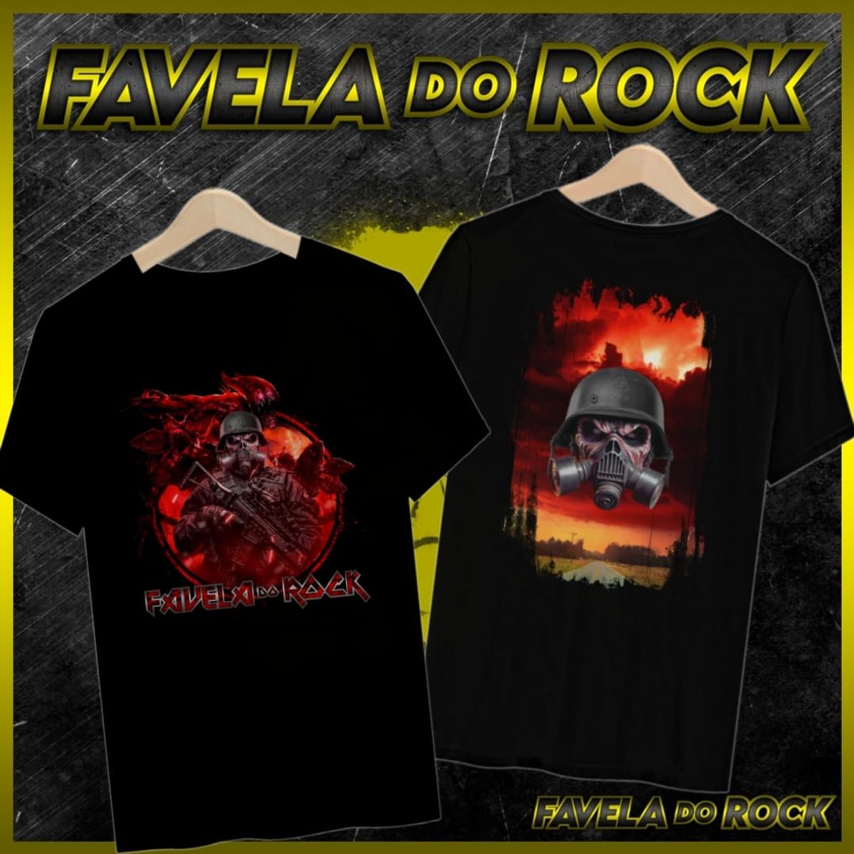 Nome do produto: CAMISA FAVELA DO ROCK - DEMON