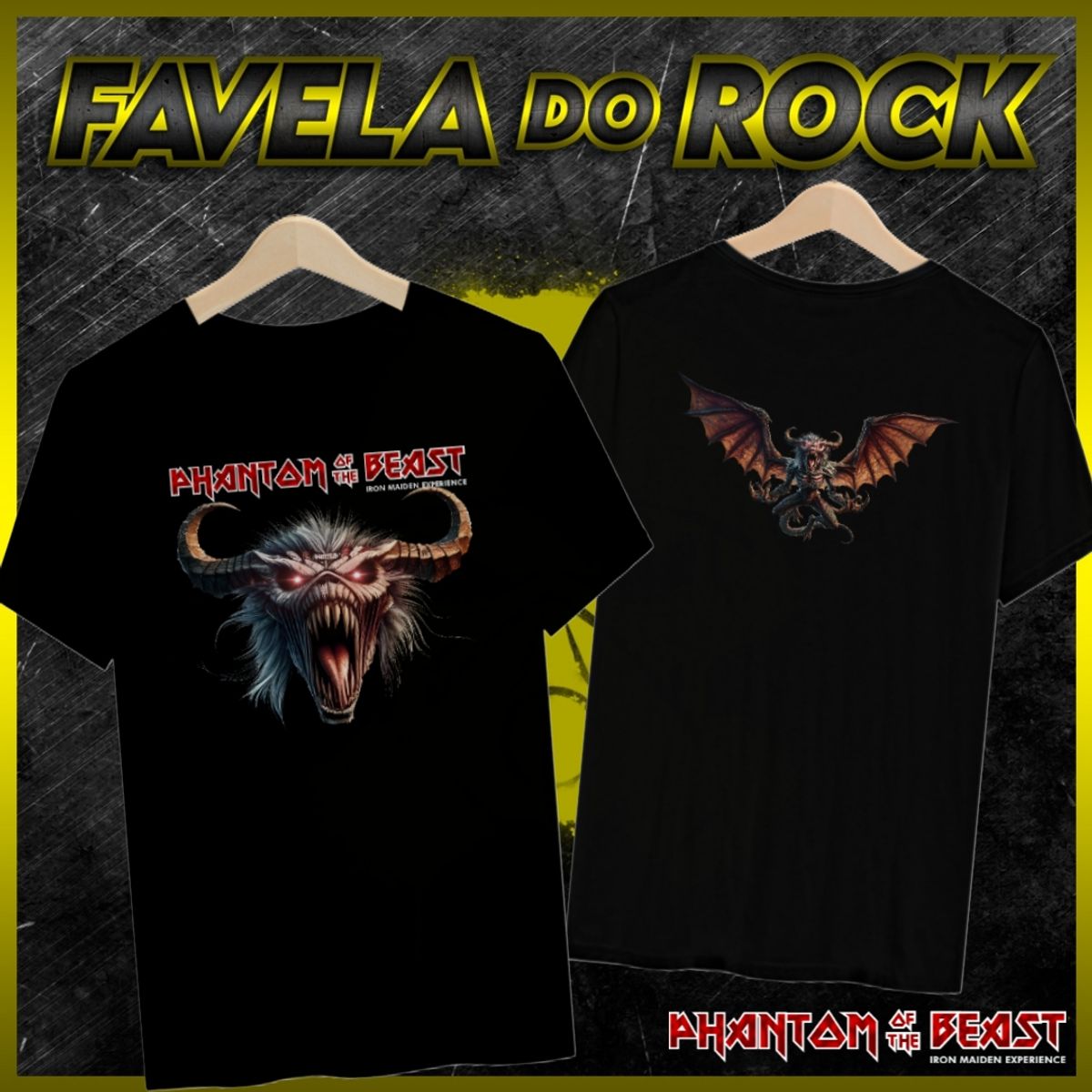 Nome do produto: CAMISA PHANTOM OF THE BEAST - EDDIE EXCLUSIVO