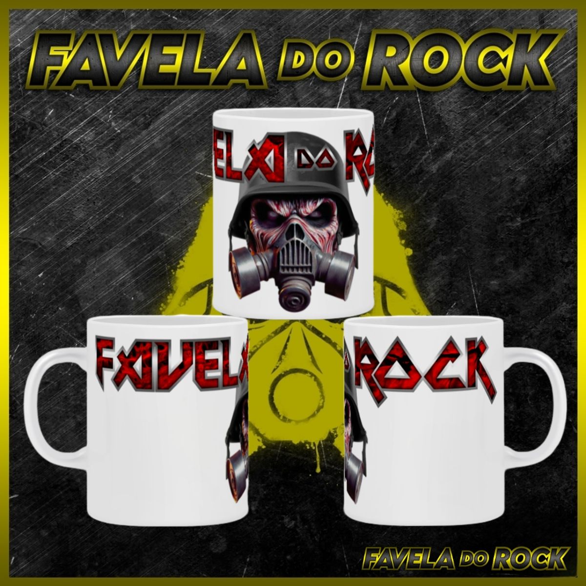 Nome do produto: CANECA FAVELA DO ROCK NOVIDADE