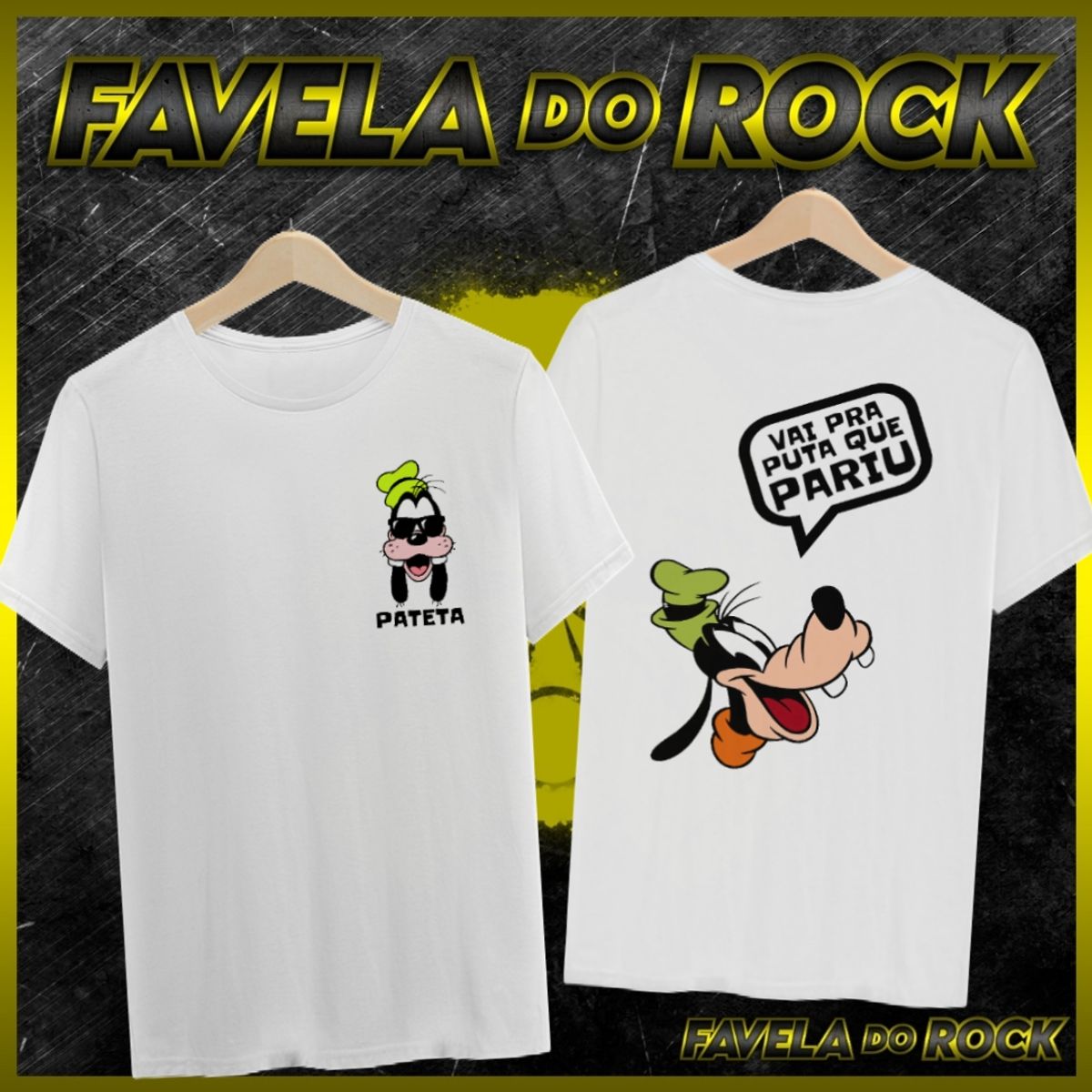 Nome do produto: CAMISA FAVELA DO ROCK - VAI PRA P.... QUE PARIU