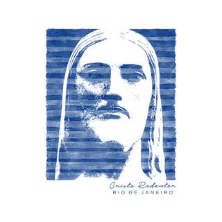 Nome do produtoCamiseta Masculina Cristo Redentor listras azuis