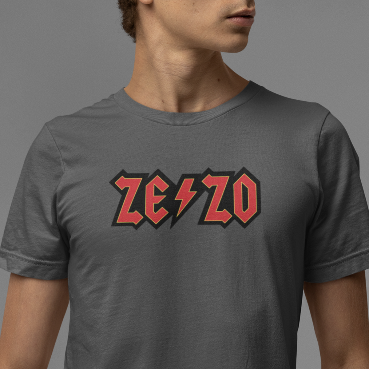 Nome do produto: ZEZO AC/DC - T-SHIRT ESTONADA