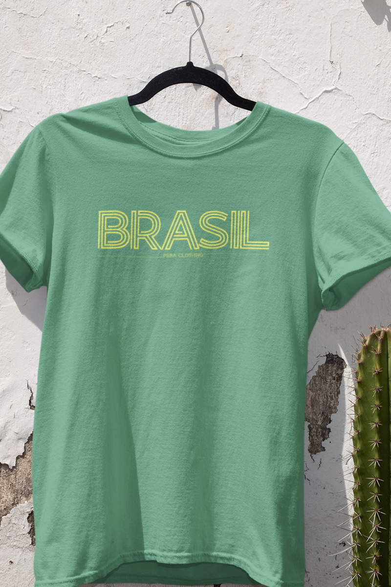 Nome do produto: T-SHIRT ESTONADA - BRASIL RETRO LIGHT