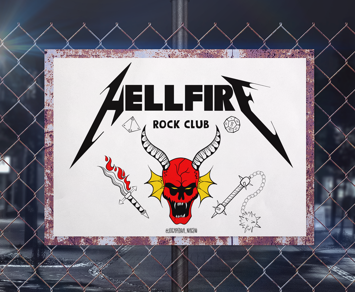 Nome do produto: Pôster Stranger Things - Hellfire rock club